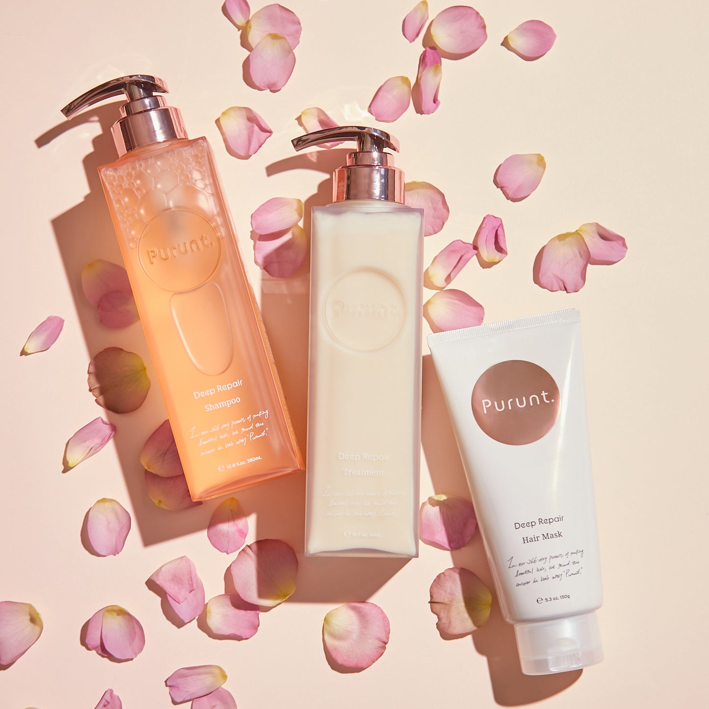 【ボトルセット+ヘアマスク】プルント ディープリペア美容液シャンプー380mL& トリートメント360g&ヘアマスク150g