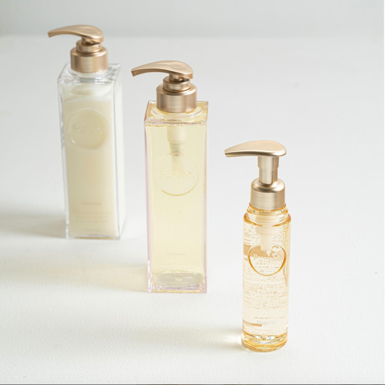 【ボトルセット+ヘアオイル】プルント モイストリッチリペア美容液シャンプー380mL&トリートメント 360g&ヘアオイル80mL