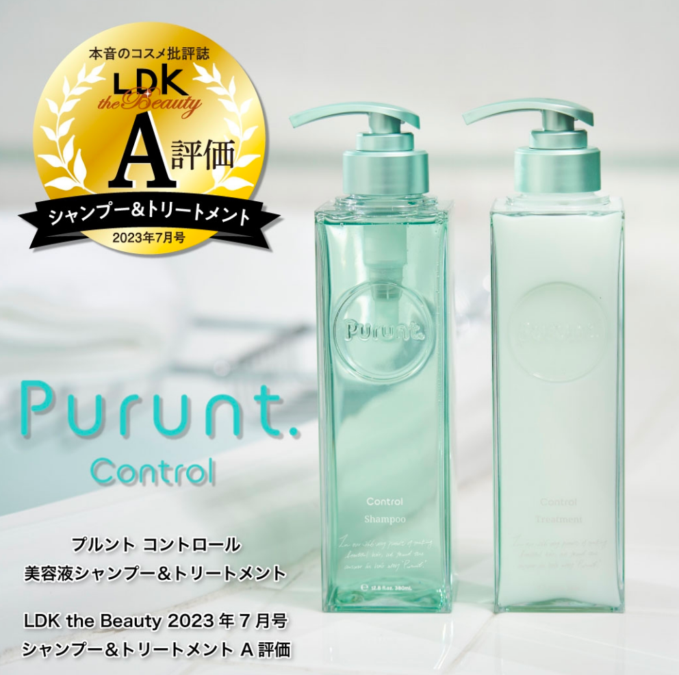 【ボトルセット】プルント　コントロール 美容液シャンプー380mL＆ トリートメント360g