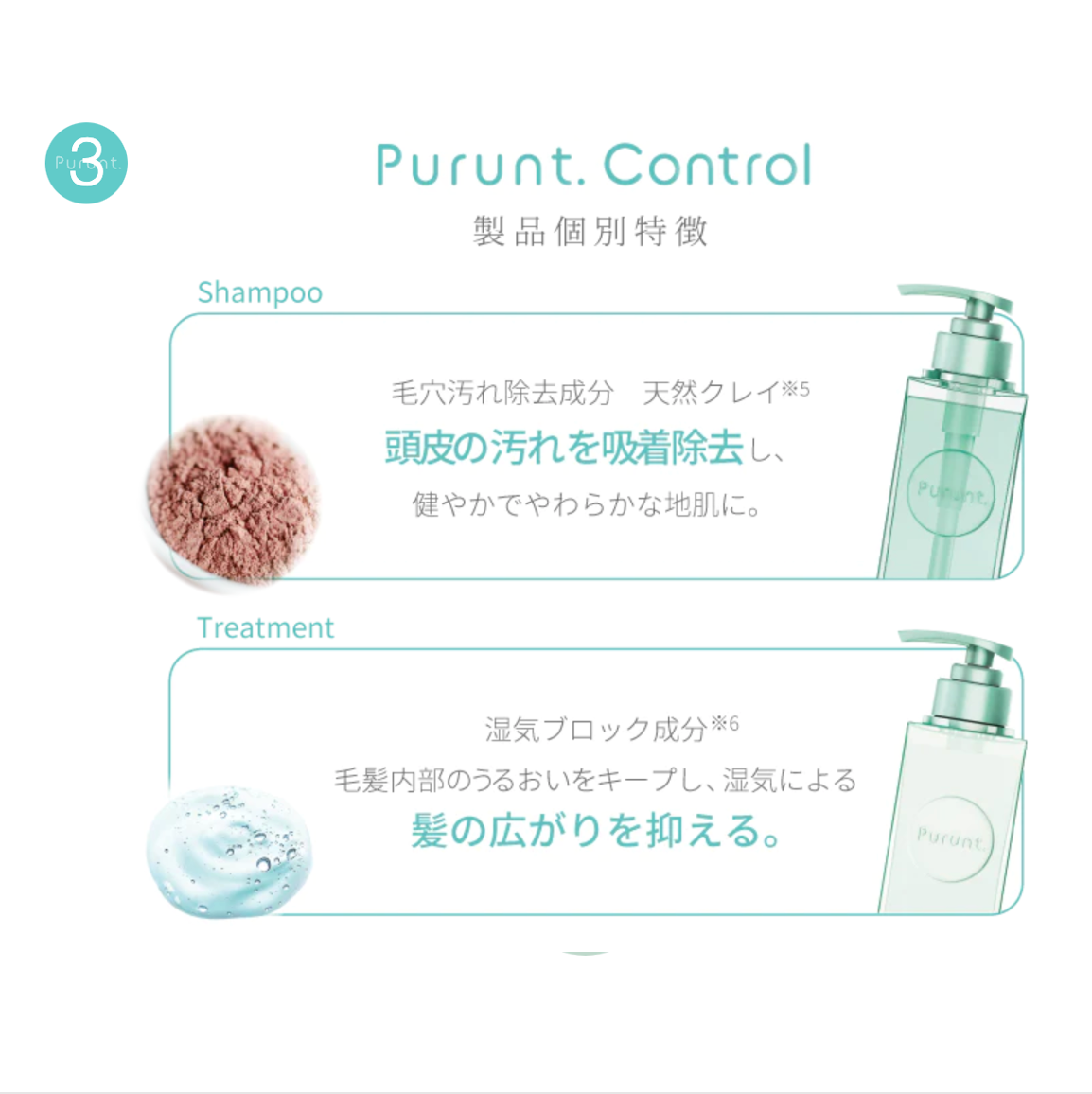 【ボトルセット＋ヘアマスク】プルント　コントロール 美容液シャンプー380mL＆ トリートメント360g＆ヘアマスク150g