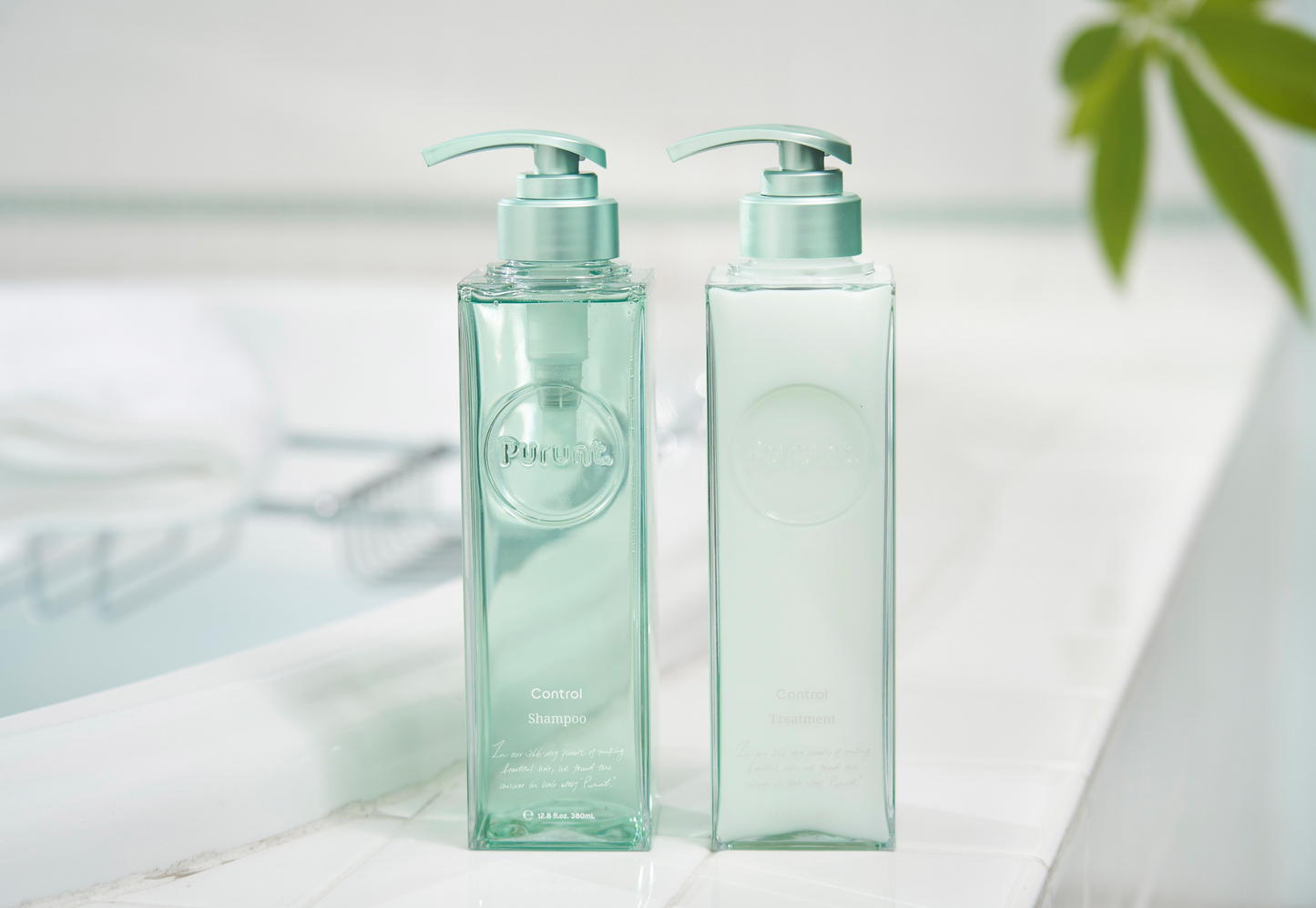 【ボトルセット】プルント コントロール 美容液シャンプー380mL& トリートメント360g