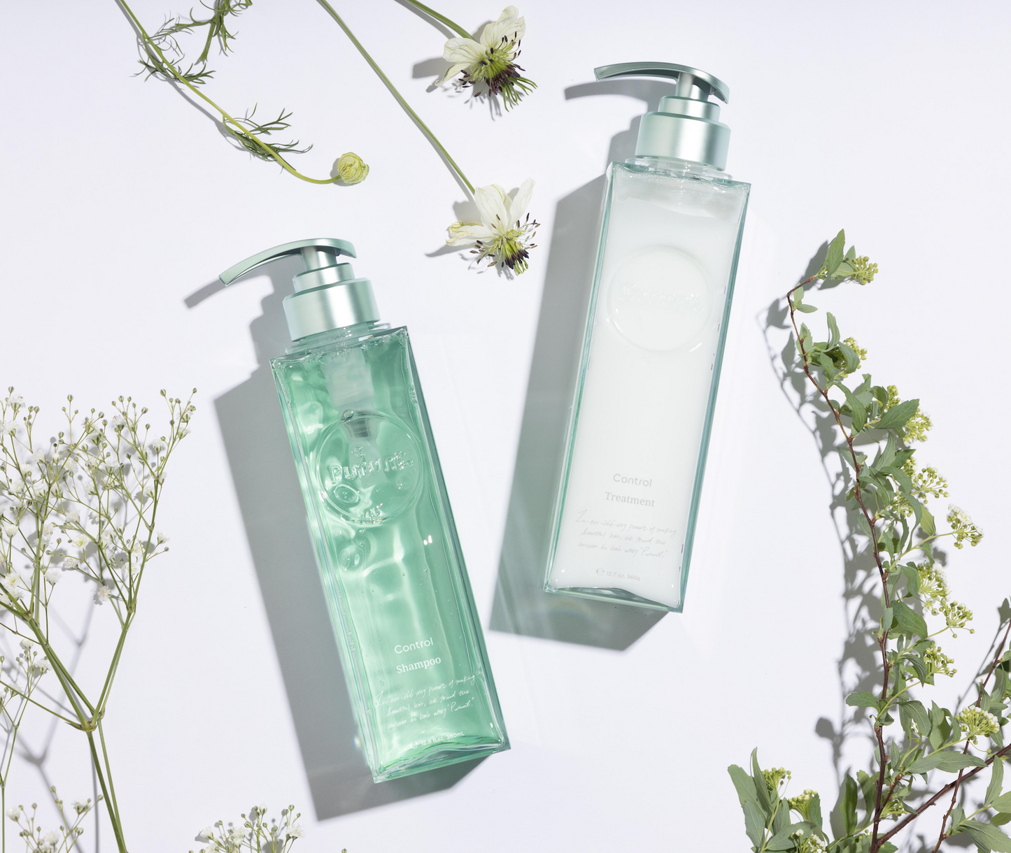 【ボトルセット+ヘアマスク】プルント コントロール 美容液シャンプー380mL& トリートメント360g&ヘアマスク150g