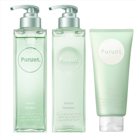 【ボトルセット+ヘアマスク】プルント コントロール 美容液シャンプー380mL& トリートメント360g&ヘアマスク150g