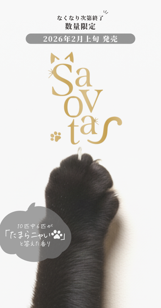 2026年2月上旬に数量限定発売！10匹中6匹がたまらニャイと答えた香り,サボンドニャボタ