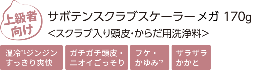 スクラブ入り頭皮・からだ用洗浄料